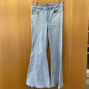 American Eagle rainbow jeans 12 Long